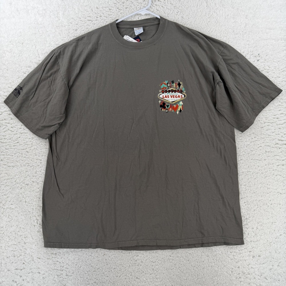 Crazy Shirts Mens 3XL Gray Las Vegas Vintage Vegas Sign Casino Tee NWT 14392-LZ - Picture 2 of 10